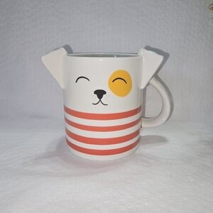 Park Lane White BullDog Puppy Mug Red White Stripes Kitchy